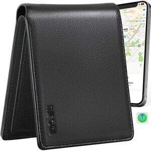 Men's Black Real Leather Design Smart Bifold Blocking Wallet Card Classic